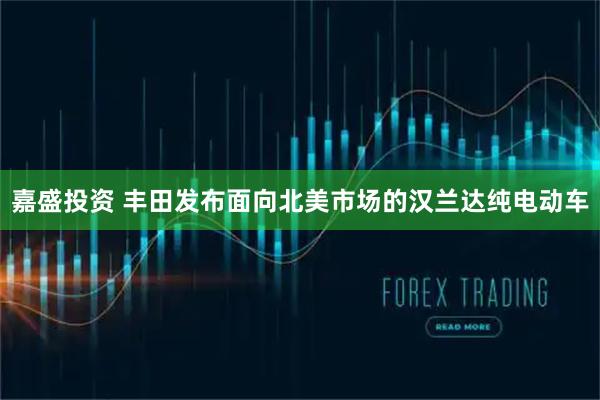 嘉盛投资 丰田发布面向北美市场的汉兰达纯电动车